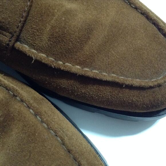 Polo Ralph Lauren Shoes Mens 11.5D Brown Suede Leather Tread Lace Up Dress